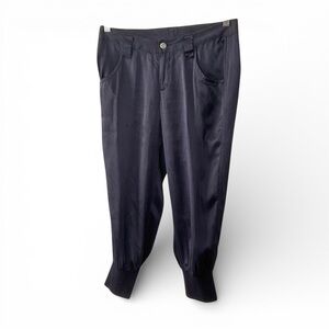 Joie Y2K 100% Silk Jogger Pants Low Rise Cropped Trousers